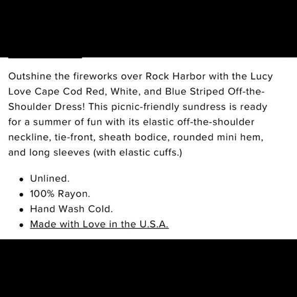 Lucy Love Cape Cod Stripped Off-the-Shoulder Dress - Picture 4 of 4